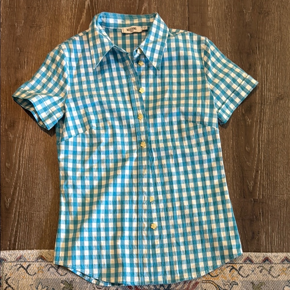 VINTAGE MOSCHINO Jeans Gingham Button Up